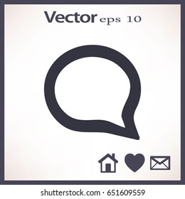 Flat Vector Speech Icon