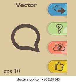 Flat Vector Speech Icon
