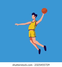 flat vector sports basketball player