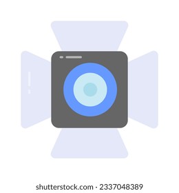 Flat vector of spotlight in modern style, spotlight icon in editable style