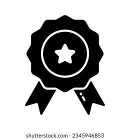 Flat vector of star badge, modern icon of quality badge in editable style