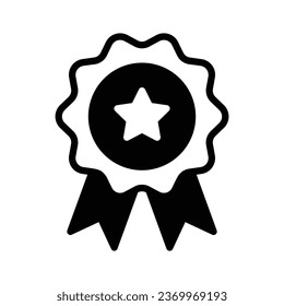Flat vector of star badge, modern icon of quality badge in editable style