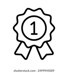 Flat vector of star badge, modern icon of quality badge in editable style