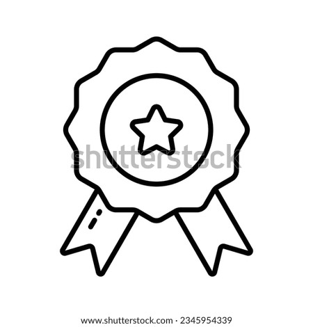 Flat vector of star badge, modern icon of quality badge in editable style Imagine de stoc © 