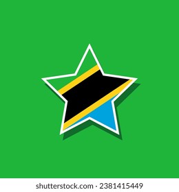 Flat vector star shaped Africa flag official proportions. Vector eps 10