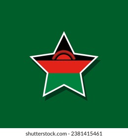 Flat vector star shaped Africa flag official proportions. Vector eps 10