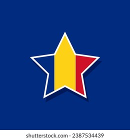 Flat vector star shaped European flag official proportions. Vector eps 10