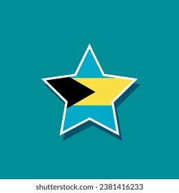 Flat vector star shaped North America flag official proportions. Vector eps 10