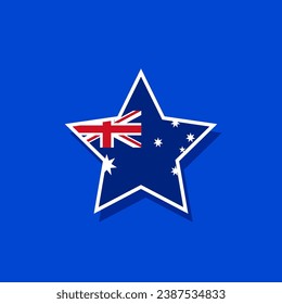 Flat vector star shaped 
Oseania flag official proportions. Vector eps 10