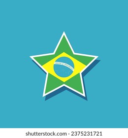 Las proporciones oficiales de la bandera de Sudamérica tienen forma de estrella portadora plana. Vector eps 10