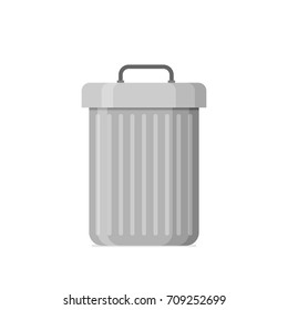 Flat vector Steel bin icon