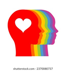 Ilustración de material vectorial plano. Los hombres son gays u homosexuales. Concepto de derechos humanos, libertad y tolerancia.