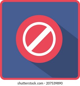 Flat Vector Stop sign icon.