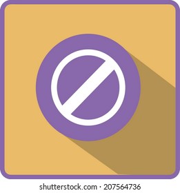 Flat Vector Stop sign icon 