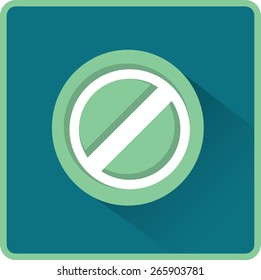 Flat Vector Stop sign icon