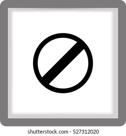 Flat Vector Stop sign icon.