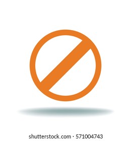 Icono de signo de parada de vector plano.