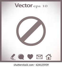 Flat Vector Stop sign icon.