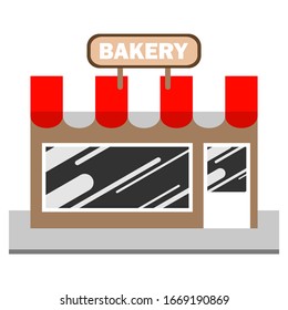 Flat vector store, Store icon, Vector sign for promotion and websites, A simple store design for mobile application, Design store illustration, bakery shop