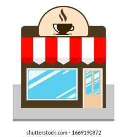 Flat vector store, Store icon, Vector sign for promotion and websites, A simple store design for mobile application, Design store illustration, coffee shop,