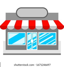 Flat vector store, Store icon, Vector sign for promotion and websites, A simple store design for mobile application, Design store illustration