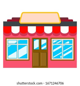 Flat vector store, Store icon, Vector sign for promotion and websites, A simple store design for mobile application, Design store illustration