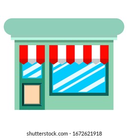 Flat vector store, Store icon, Vector sign for promotion and websites, A simple store design for mobile application, Design store illustration