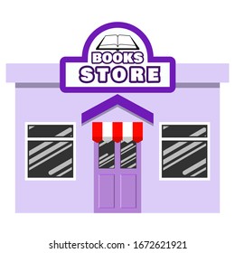 Flat vector store, Store icon, Vector sign for promotion and websites, A simple store design for mobile application, Design store illustration, book shop,