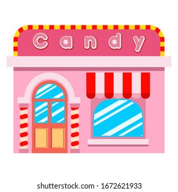 Flat vector store, Store icon, Vector sign for promotion and websites, A simple store design for mobile application, Design store illustration, Candy store vector