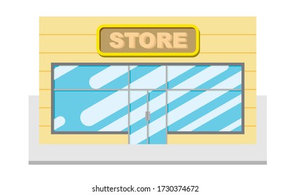 Flat vector store, Store icon, Vector sign for promotion and websites, A simple store design for mobile application, Design store illustration