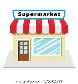 Flat vector store, Store icon, Vector sign for promotion and websites, A simple store design for mobile application, Design store illustration