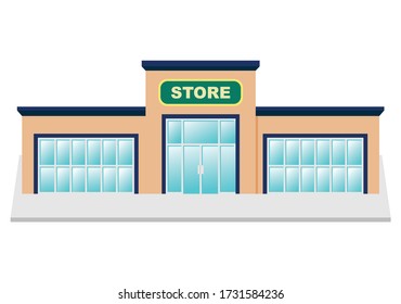 Flat vector store, Store icon, Vector sign for promotion and websites, A simple store design for mobile application, Design store illustration