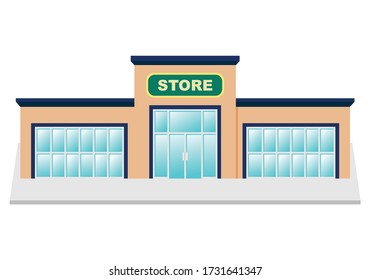 Flat vector store, Store icon, Vector sign for promotion and websites, A simple store design for mobile application, Design store illustration