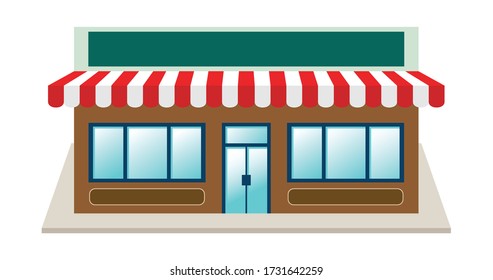 Flat vector store, Store icon, Vector sign for promotion and websites, A simple store design for mobile application, Design store illustration