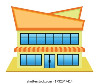 Flat vector store, Store icon, Vector sign for promotion and websites, A simple store design for mobile application, Design store illustration