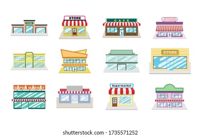 Flat vector store, Store icon, Vector sign for promotion and websites, A simple store design for mobile application, Design store illustration