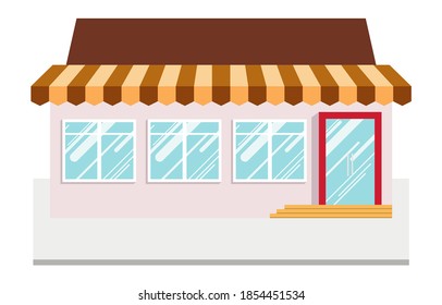 Flat vector store, Store icon, Vector sign for promotion and websites, A simple store design for mobile application, Design store illustration