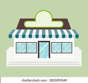 Flat vector store, Store icon, Vector sign for promotion and websites, A simple store design for mobile application, Design store illustration