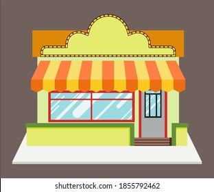 Flat vector store, Store icon, Vector sign for promotion and websites, A simple store design for mobile application, Design store illustration