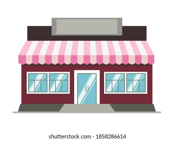 Flat vector store, Store icon, Vector sign for promotion and websites, A simple store design for mobile application, Design store illustration