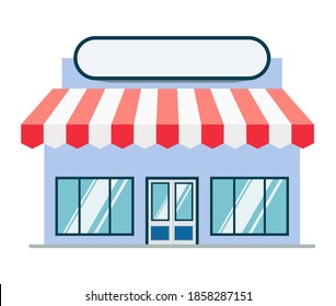 Flat vector store, Store icon, Vector sign for promotion and websites, A simple store design for mobile application, Design store illustration