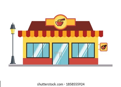 Flat vector store, Store icon, Vector sign for promotion and websites, A simple store design for mobile application, Design store illustration, restaurant