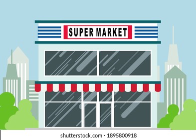 Flat vector store, Store icon, Vector sign for promotion and websites, A simple store design for mobile application, Design store illustration