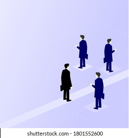 vector plano de un empresario exitoso