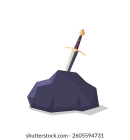 Flat vector Sword icon colorful 