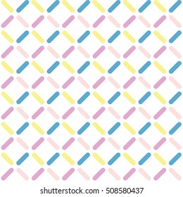 Flat vector texture of geometric lines. Multicolored geometric lines pattern in modern hipster style. Fun abstract background bright colors. - stock vector. 