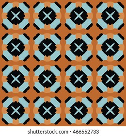 Flat vector texture of geometric shapes. Boho-chic fashion. Tribal ornaments. Vector illustration. Pattern for textile, print or web design.