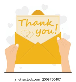 Flat vector thank you concept illustration
