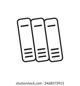 Flat vector three books icon