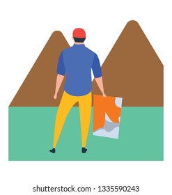 Flat vector of tourist illustration 